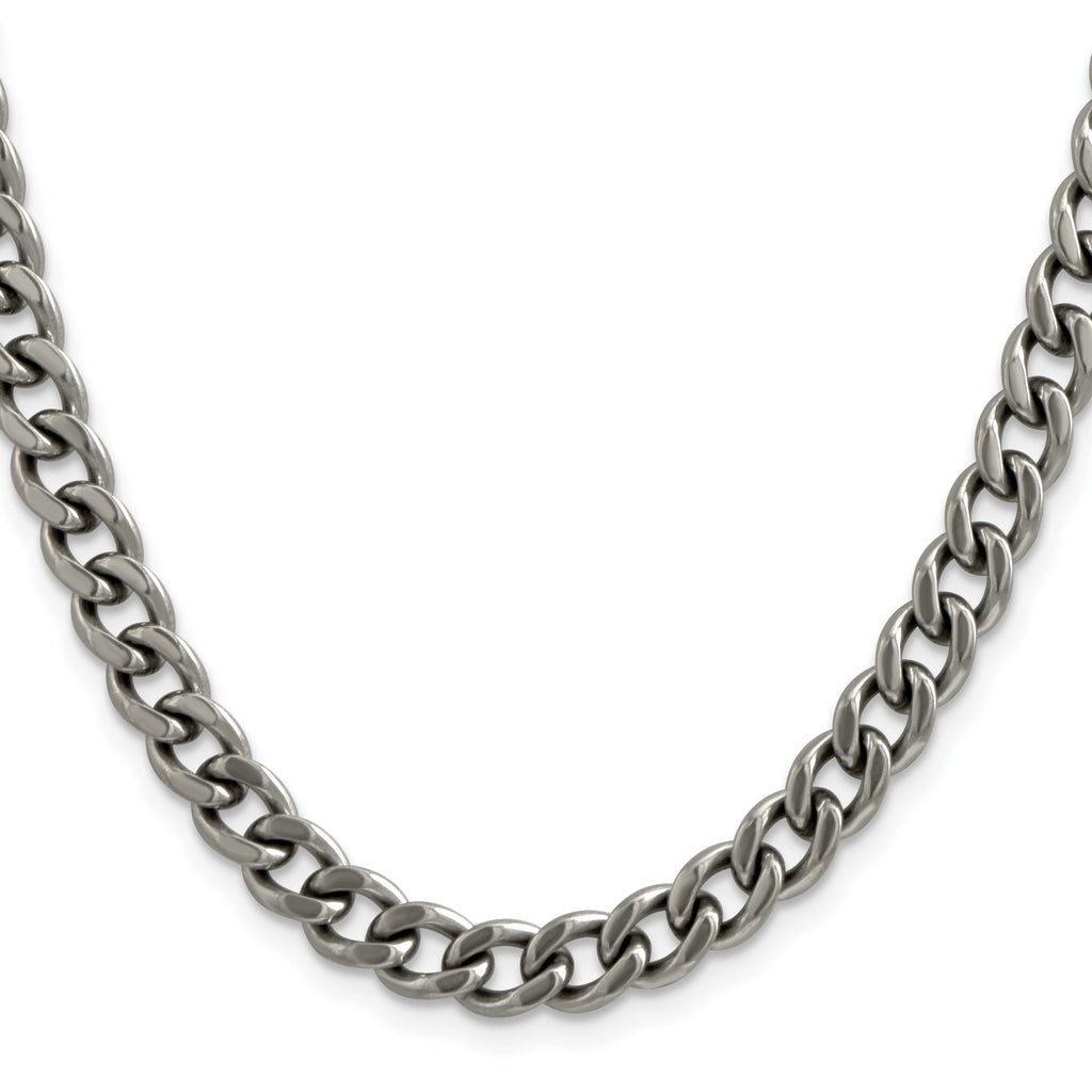 Chisel Titanium Polished 7.5mm Curb Chain
