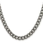 Men's Titanium Curb Chain Necklace 7.5mm