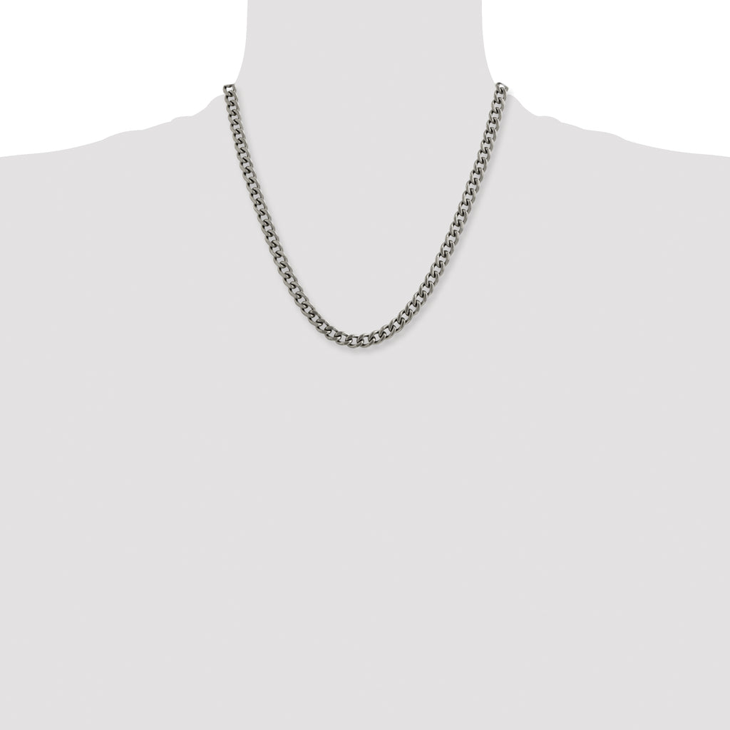 Chisel Titanium Polished 7.5mm Curb Chain