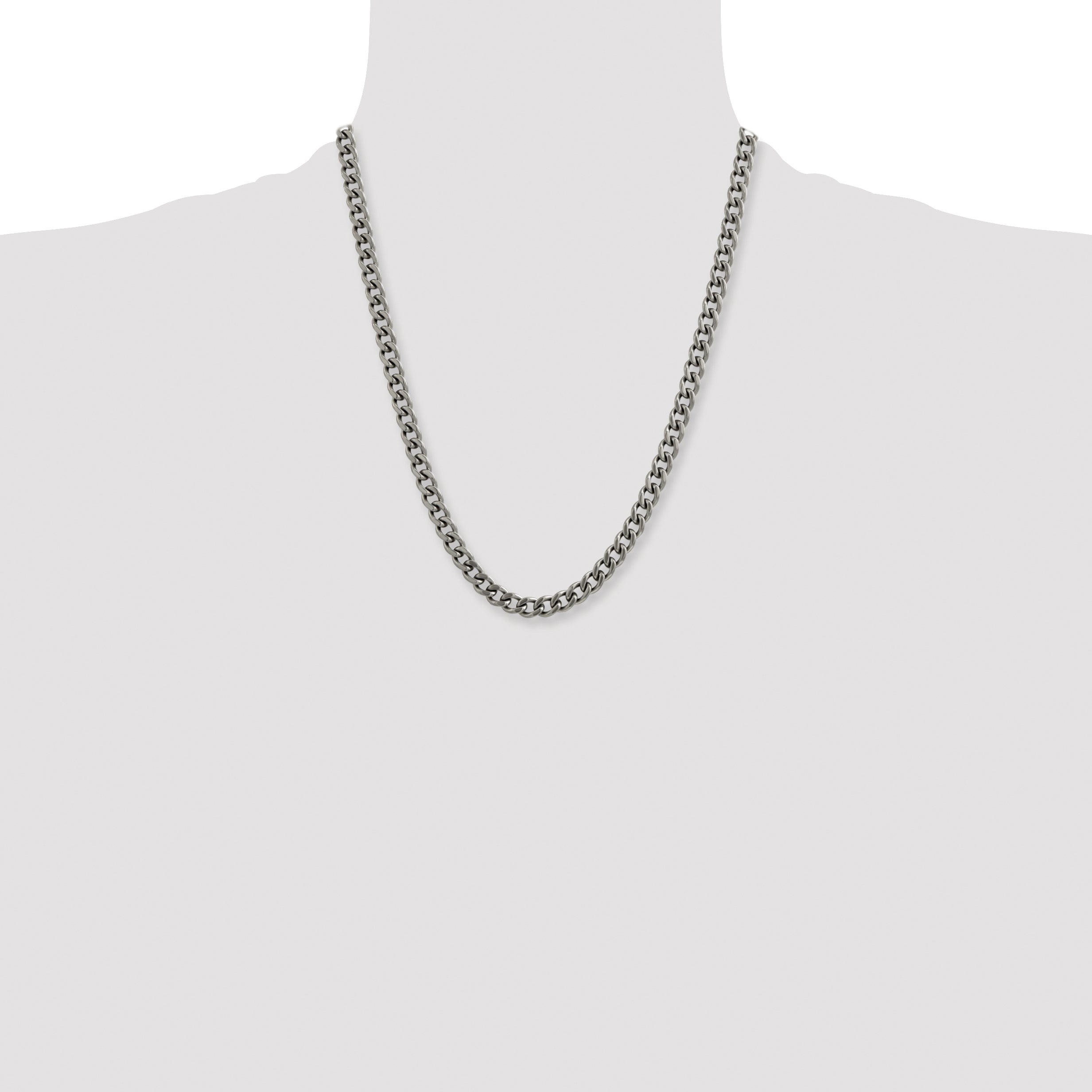Chisel Titanium Polished 7.5mm 22 inch Curb Chain
