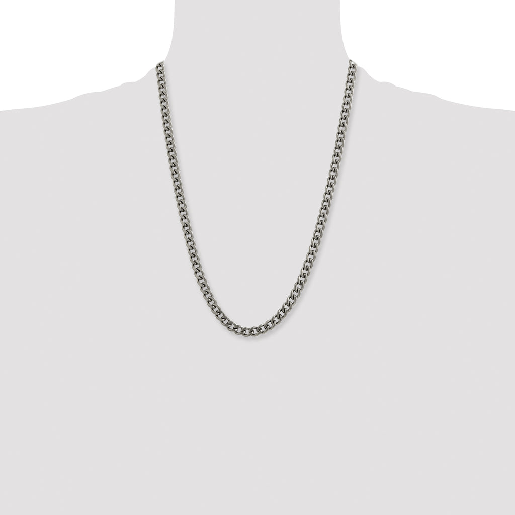 Chisel Titanium Polished 7.5mm Curb Chain