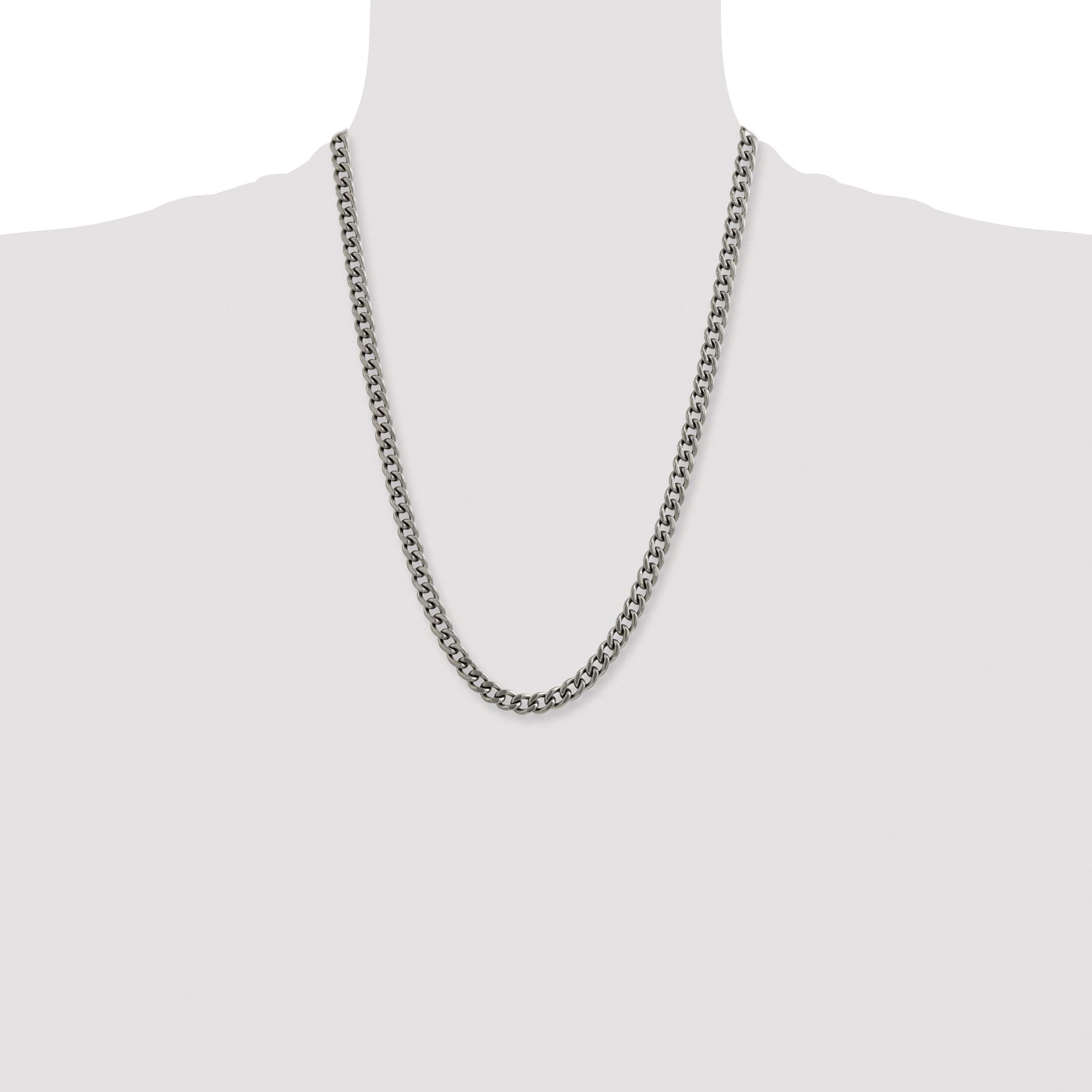 Chisel Titanium Polished 7.5mm Curb Chain