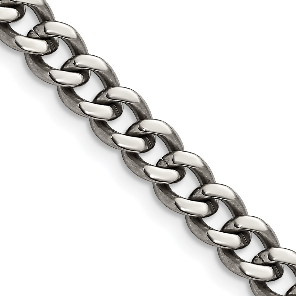 Men's Titanium Curb Chain Necklace 7.5mm Main image