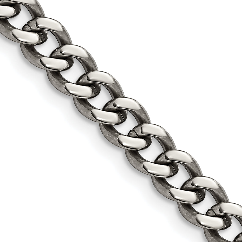 Chisel Titanium Polished 7.5mm Curb Chain