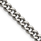 Chisel Titanium Polished 7.5mm Curb Chain