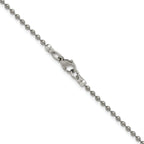 Titanium Beaded Chain Necklace 2mm
