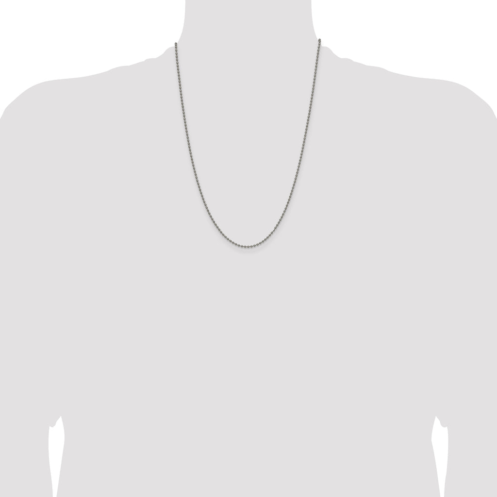 Chisel Titanium Polished 2.00mm Ball Chain