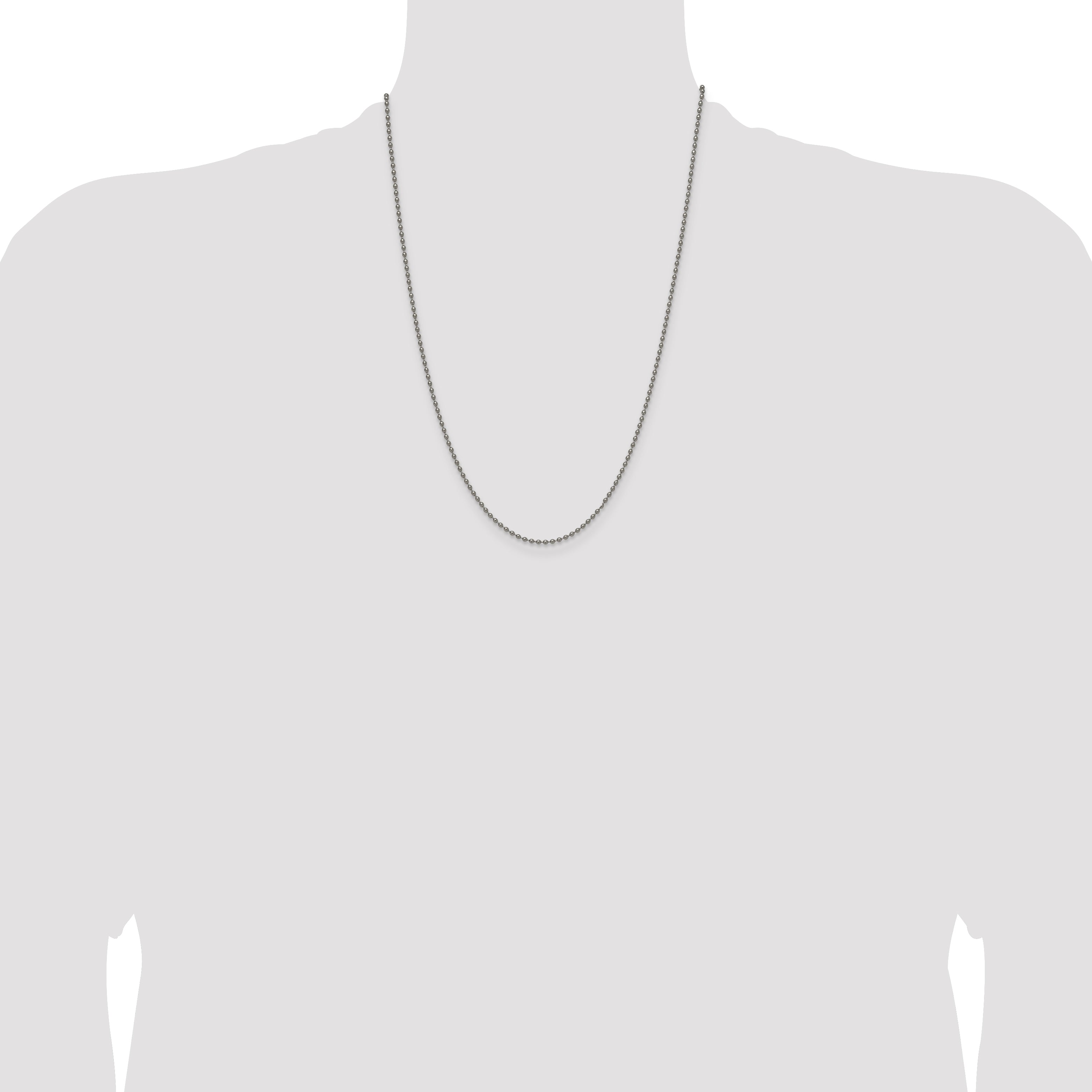 Chisel Titanium Polished 2.00mm Ball Chain