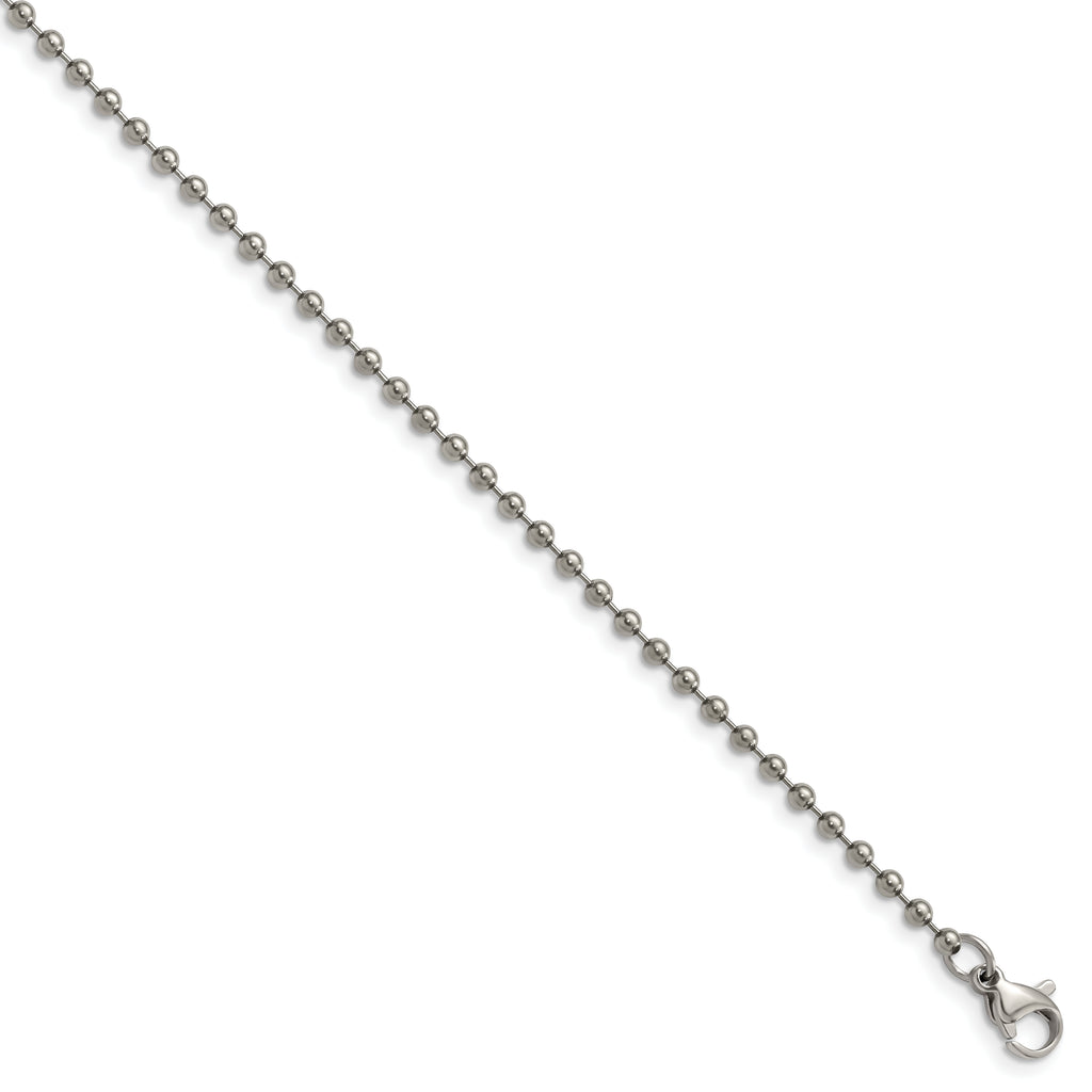 Chisel Titanium Polished 2.00mm Ball Chain