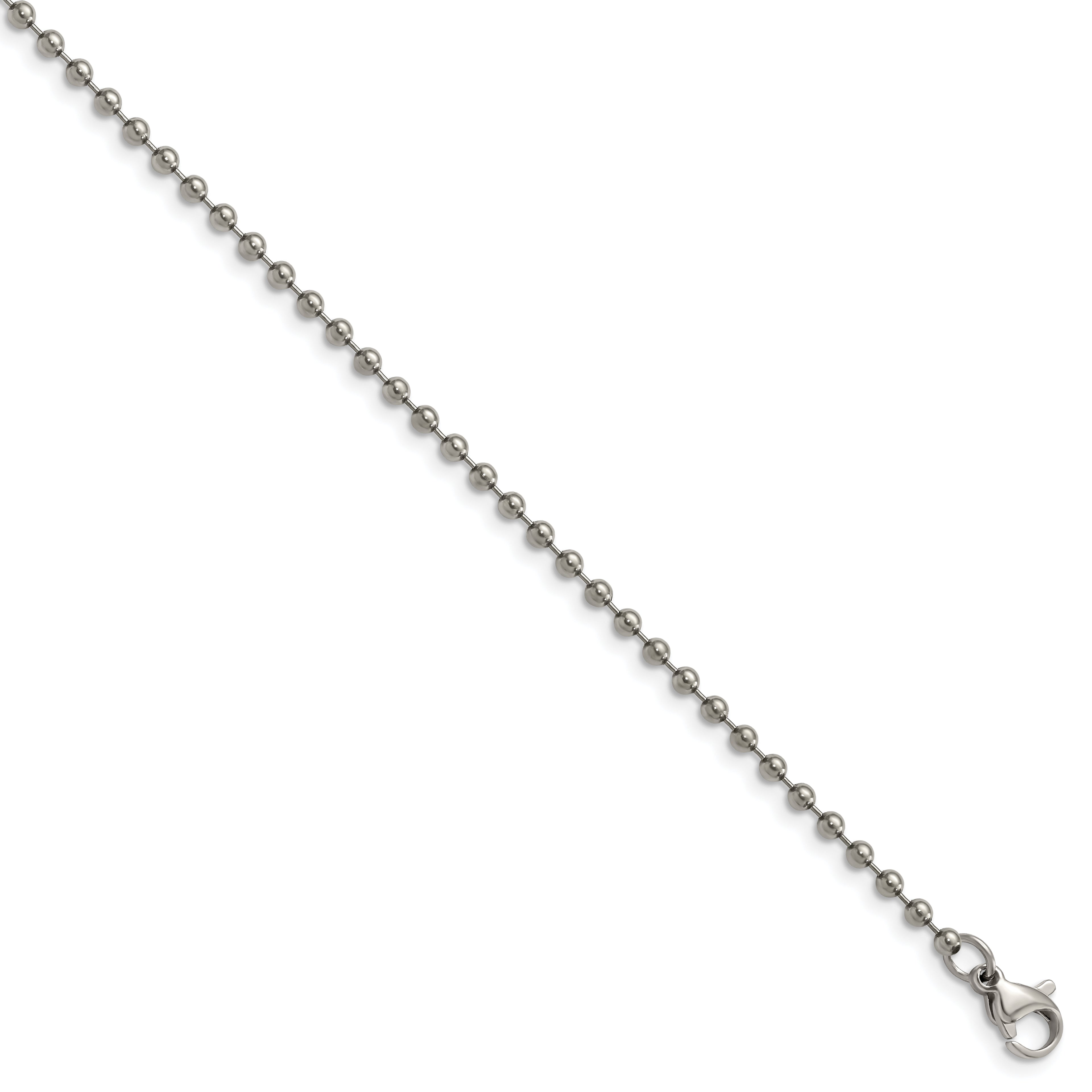 Chisel Titanium Polished 2.00mm Ball Chain
