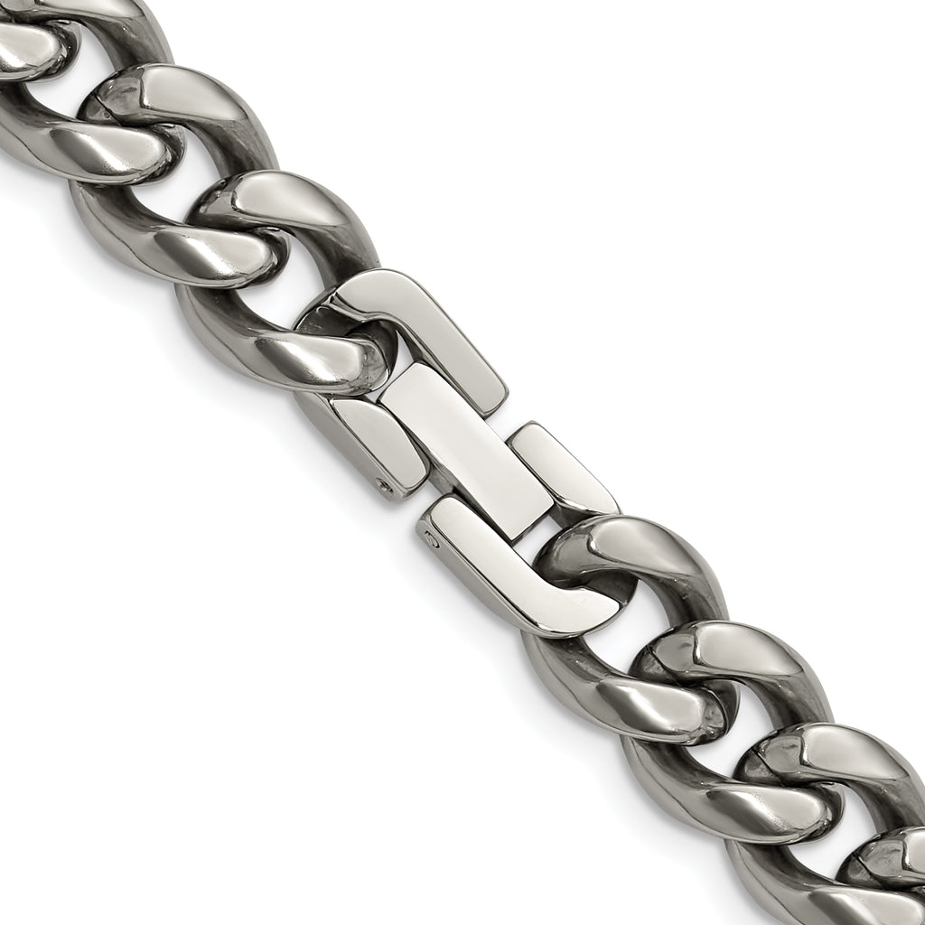 Titanium Polished 10.00mm Curb Necklace