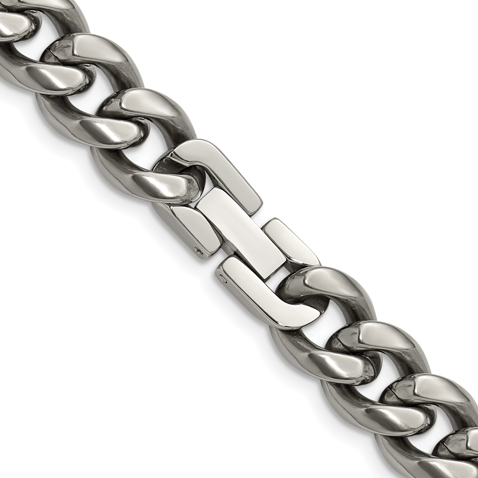 Titanium Polished 10.00mm Curb Necklace