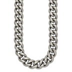 Titanium Curb Chain Necklace 14.5mm