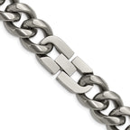 Titanium Curb Chain Necklace 14.5mm