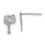14k White Gold Palm Tree Post Earrings