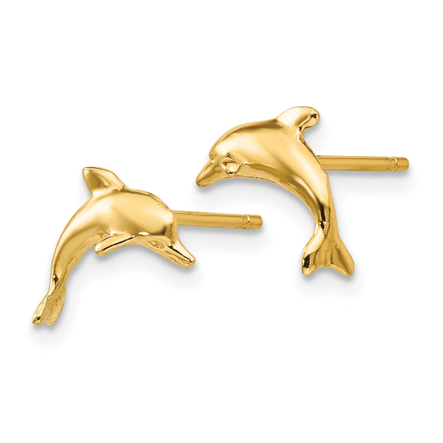 14k Dolphin Post Earrings Main image