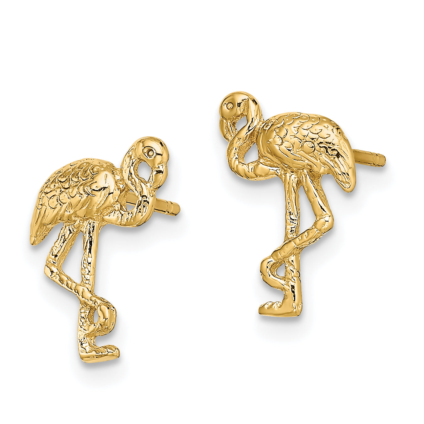 14K Flamingo Post Earrings Secondary image
