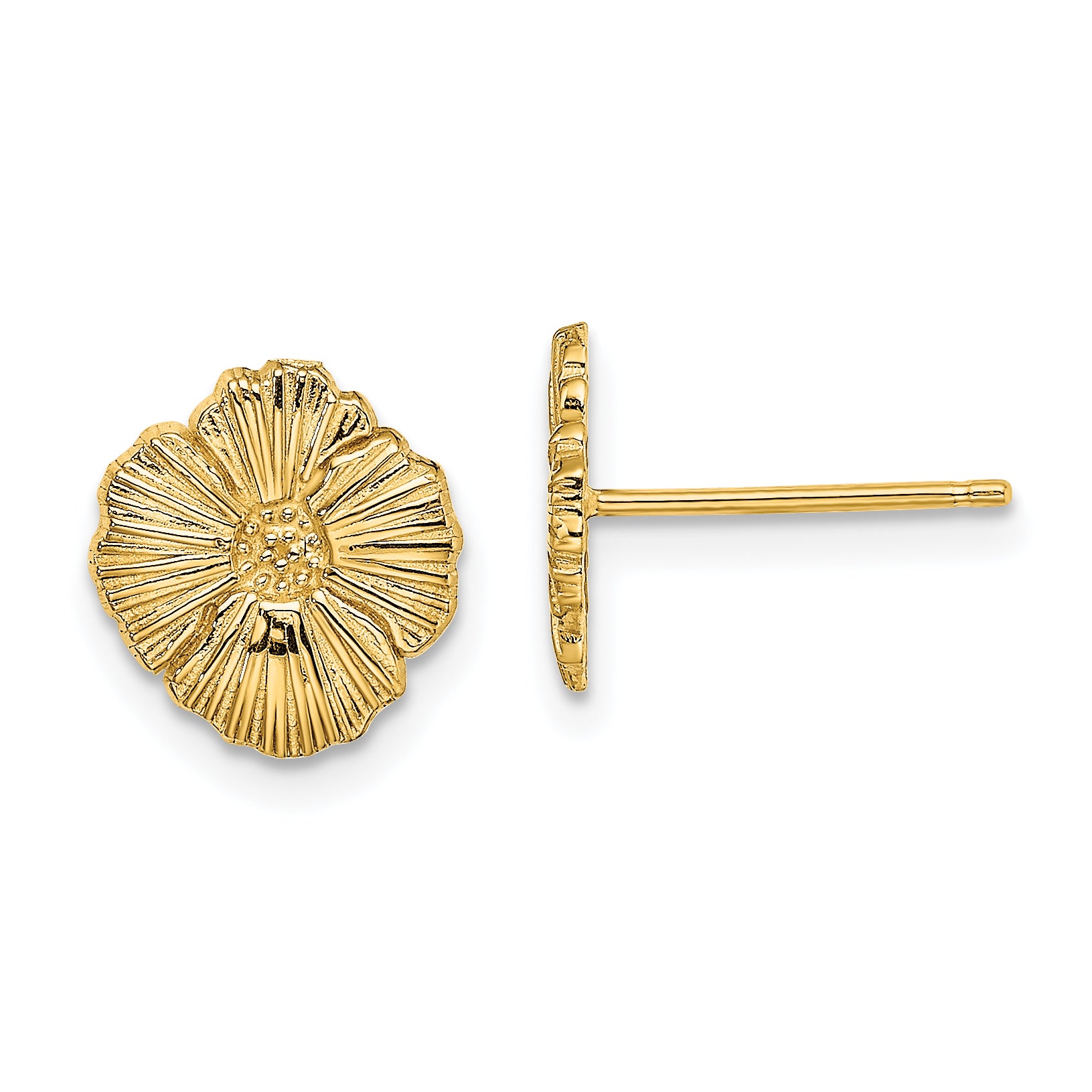 14K Flower Post Earrings Main image