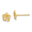 14K Plumeria Flower Post Earrings