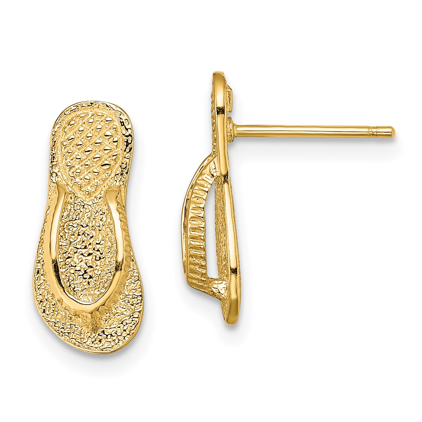 14K Large Flip-Flop Post Earrings Main image