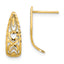 14K D/C Heart and X  Mini Post Earrings