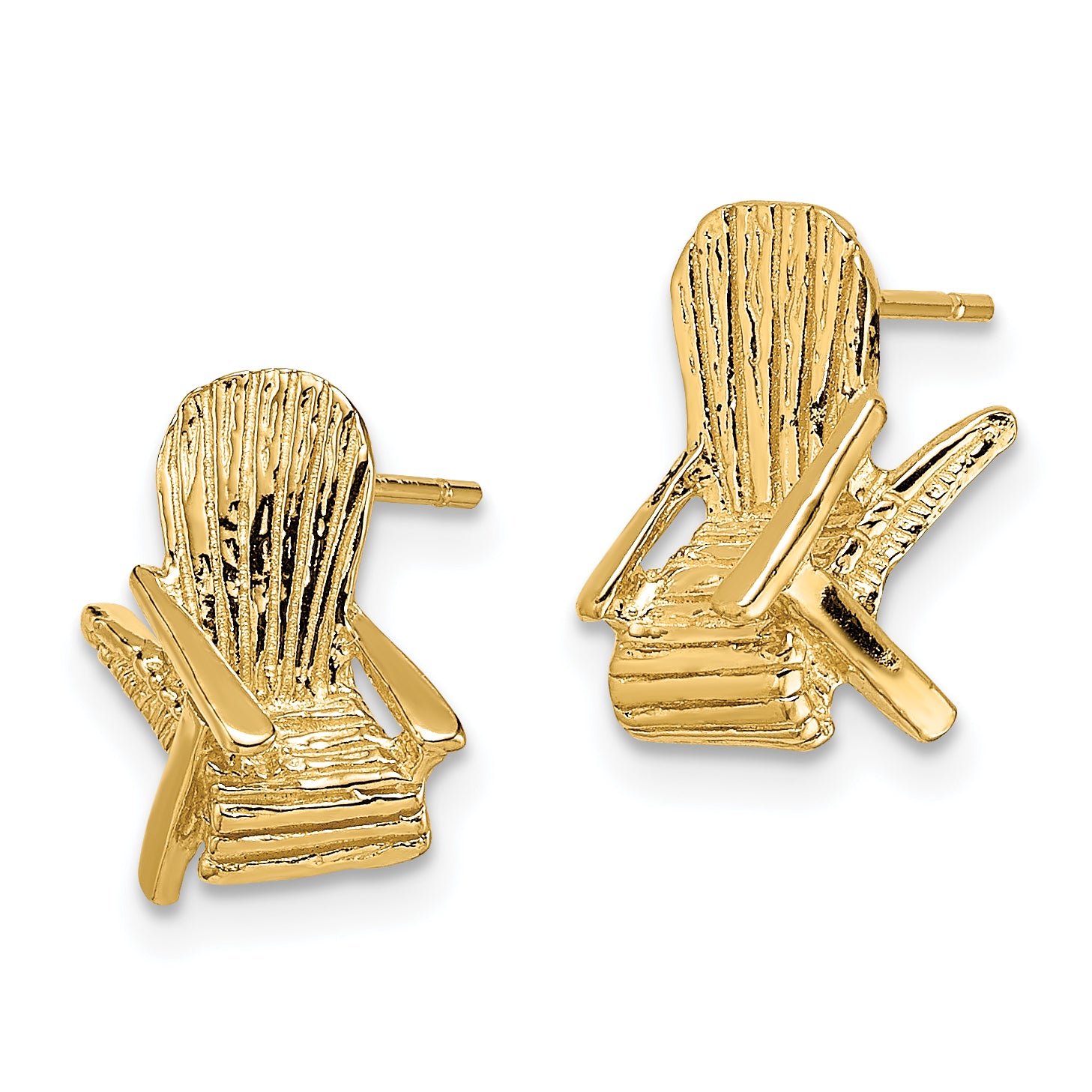 14K 2-D Beach Chair Post Earring Secondary image