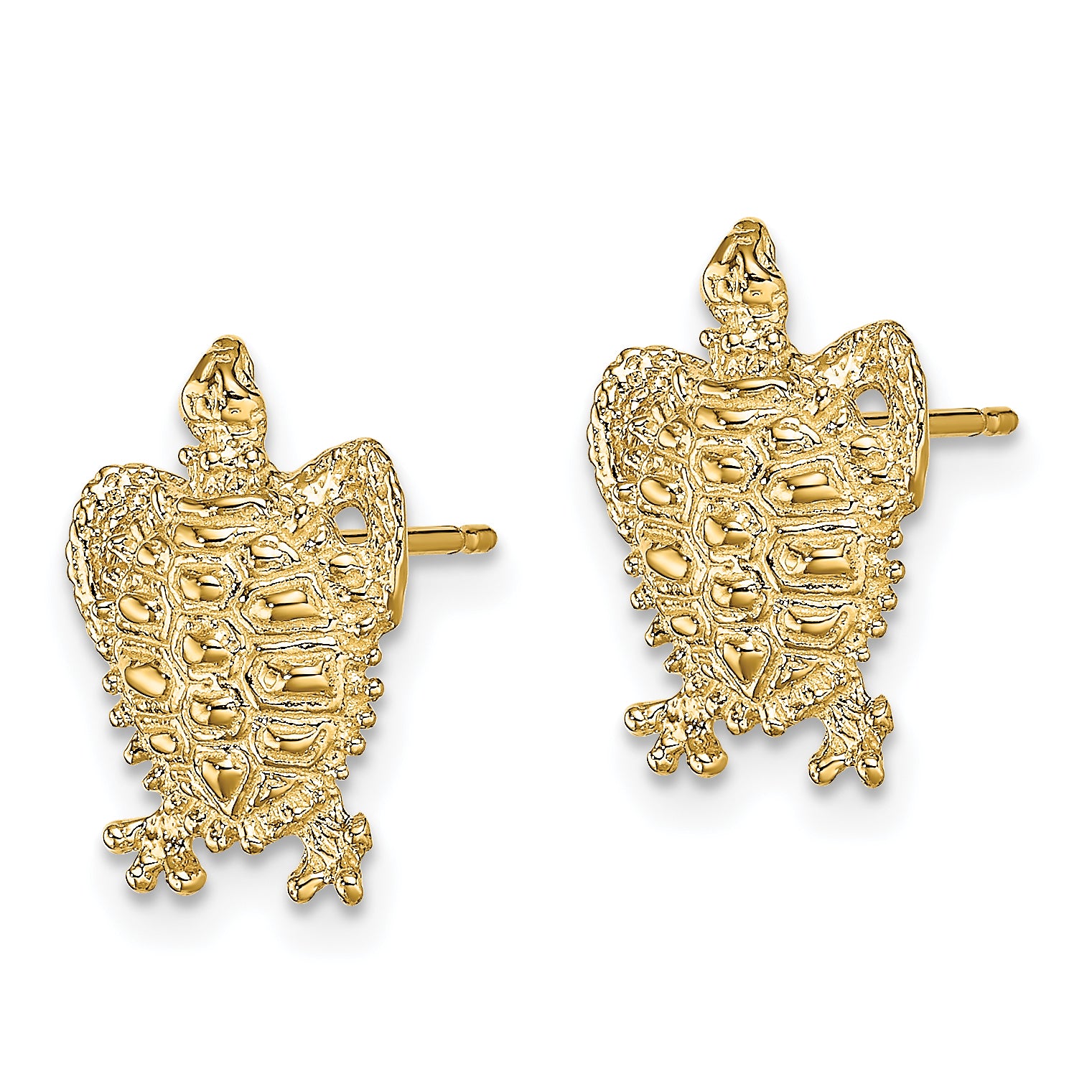 14k Turtle Post Earrings Secondary image