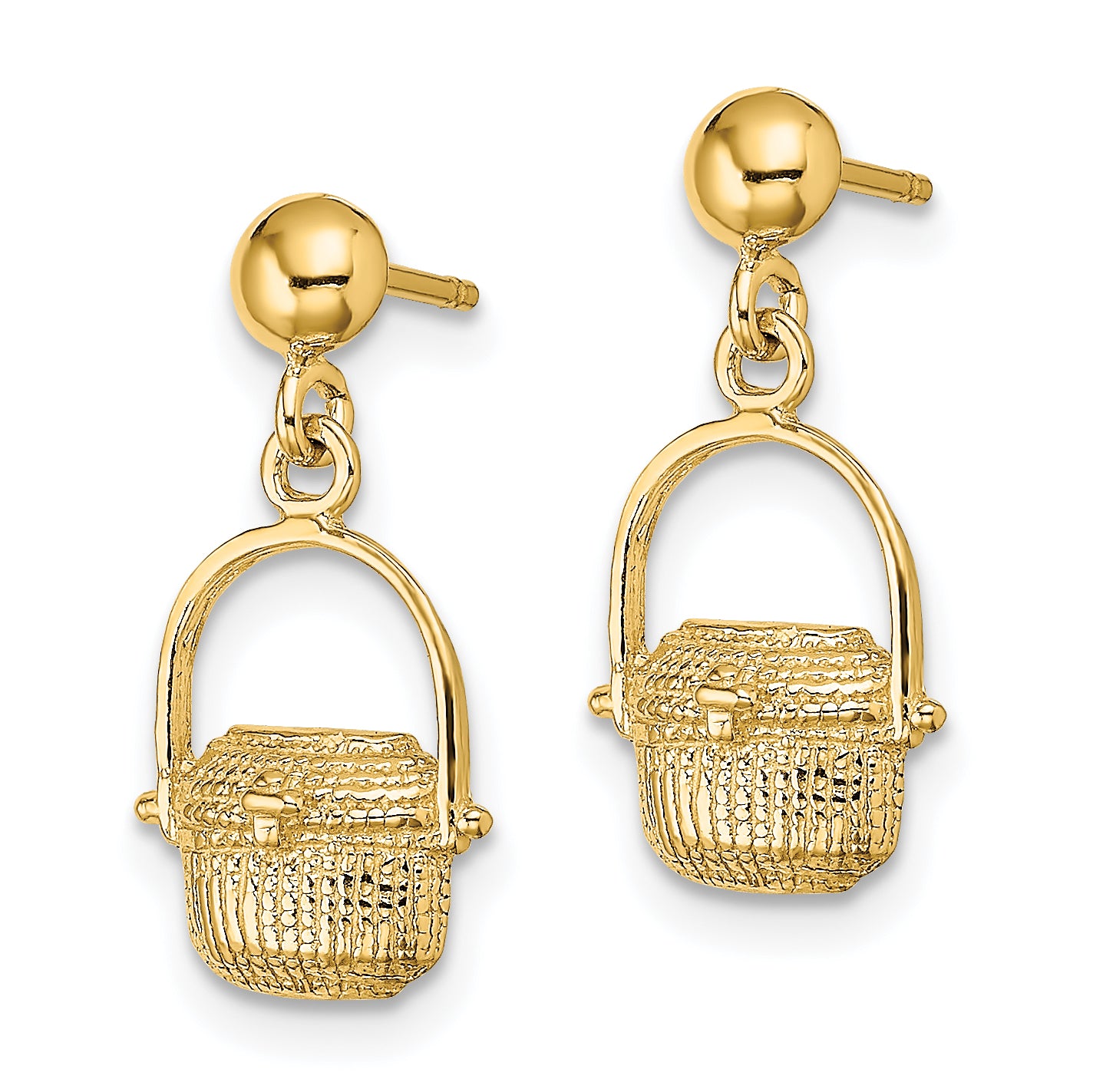 14K Nantucket Basket Earrings Secondary image