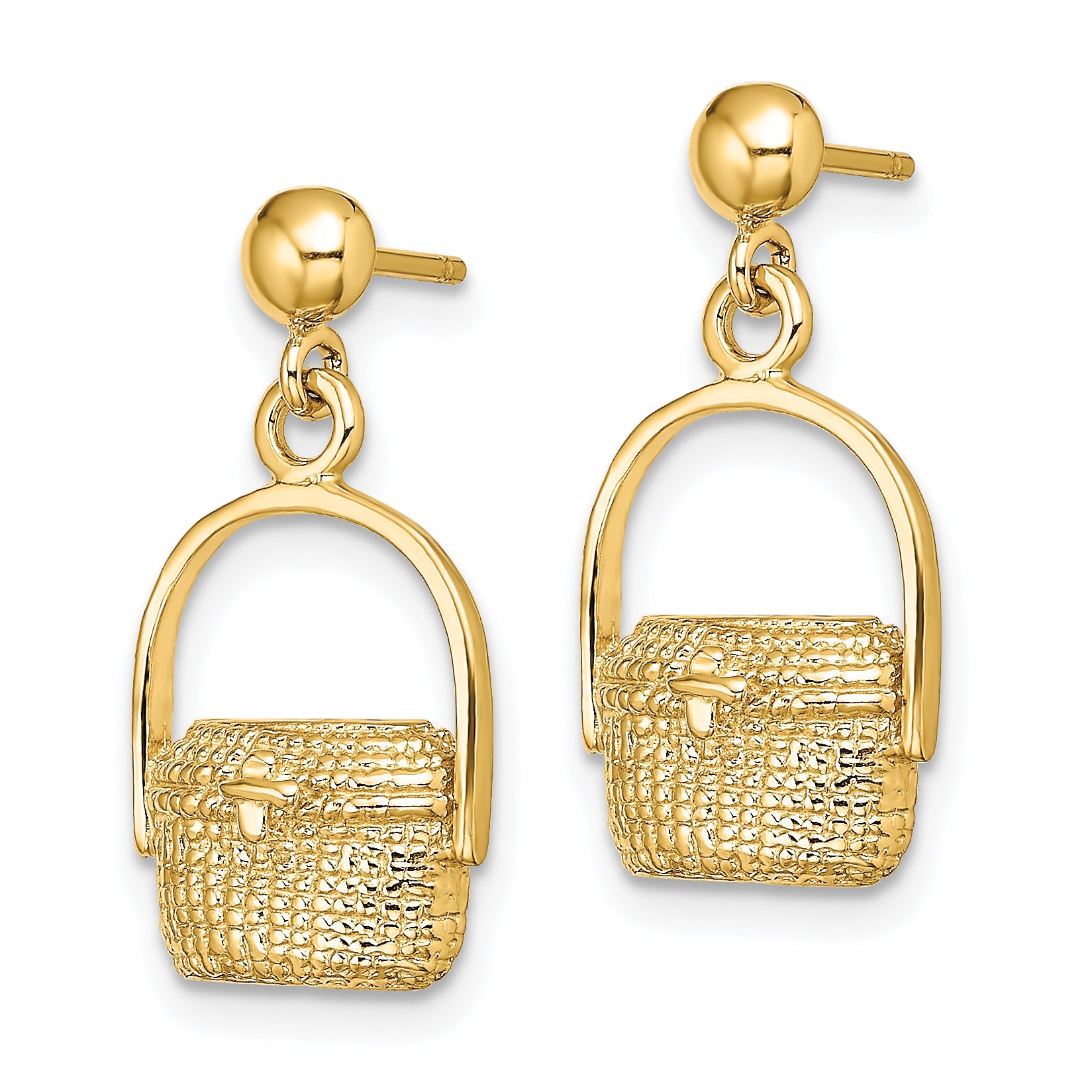 14K Nantucket Basket Earrings Secondary image