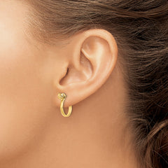 14k  3D Shackle Link Screw Earrings