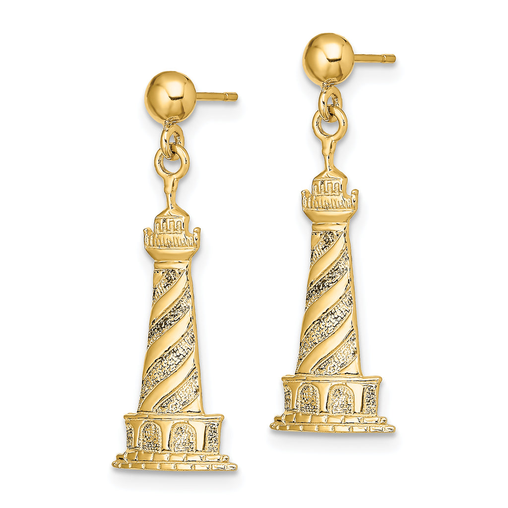 14K Cape Hatteras Lighthouse Earrings