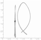 14k 1.75mm Square Tube White Gold Wire Threader Earrings