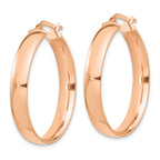 14k Rose Gold High Polished 5mm Hoop Earrings