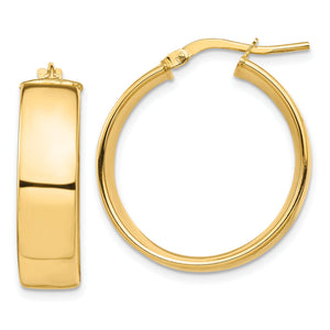 High Hoop Earrings in 14K Yellow Gold, 24mm - Sophia Jewelers