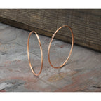 Endless Tube Hoop Earrings in 14K Rose Gold, 45mm - Sophia Jewelers