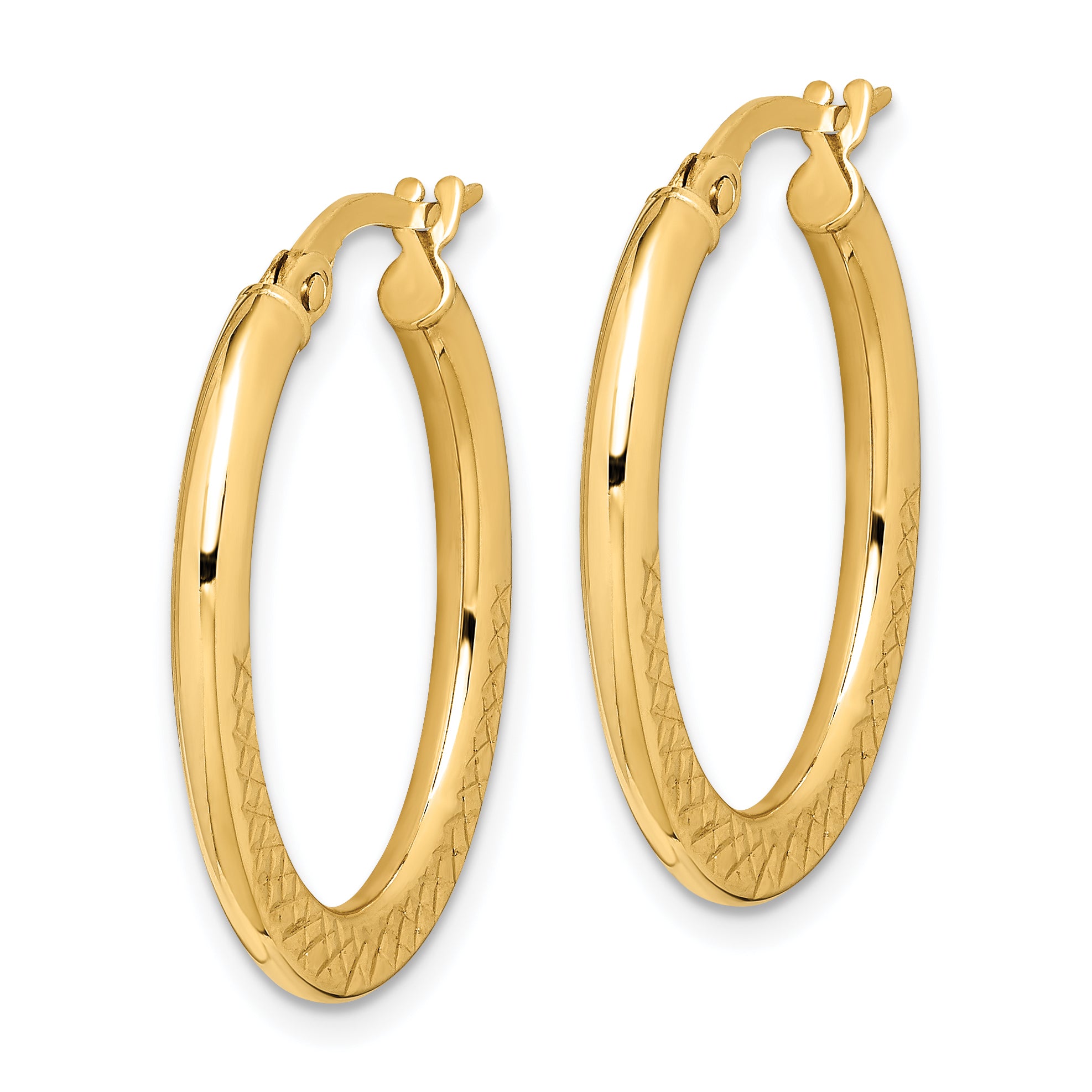 14K Yellow Gold Hoop Earrings Secondary image