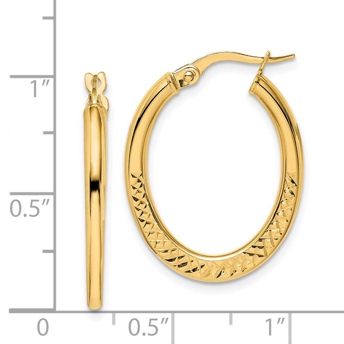 14K Yellow Gold Hoop Earrings