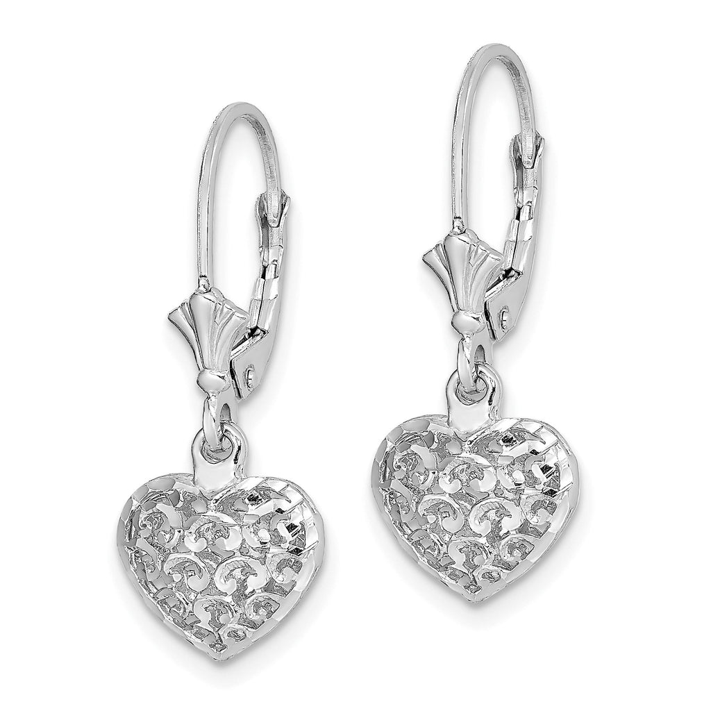 Mini Starfish Leverback Earrings in 14K White Gold - Sophia Jewelers