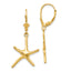 14K Dancing Starfish Leverback Earrings