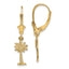 14K Mini Palmetto Palm Tree Leverback Earrings