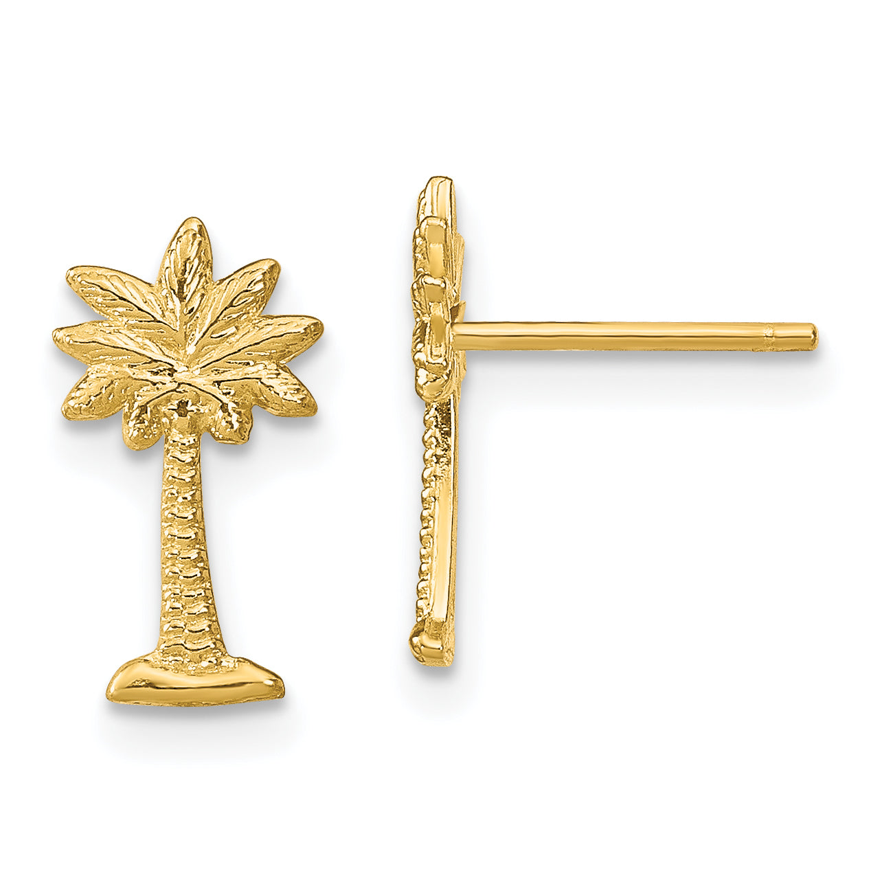 14k Palm Tree Post Earrings Main image