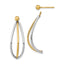14k w/ White Rhodium Ball Stud w/ Triple Wire Dangle Jacket Earrings