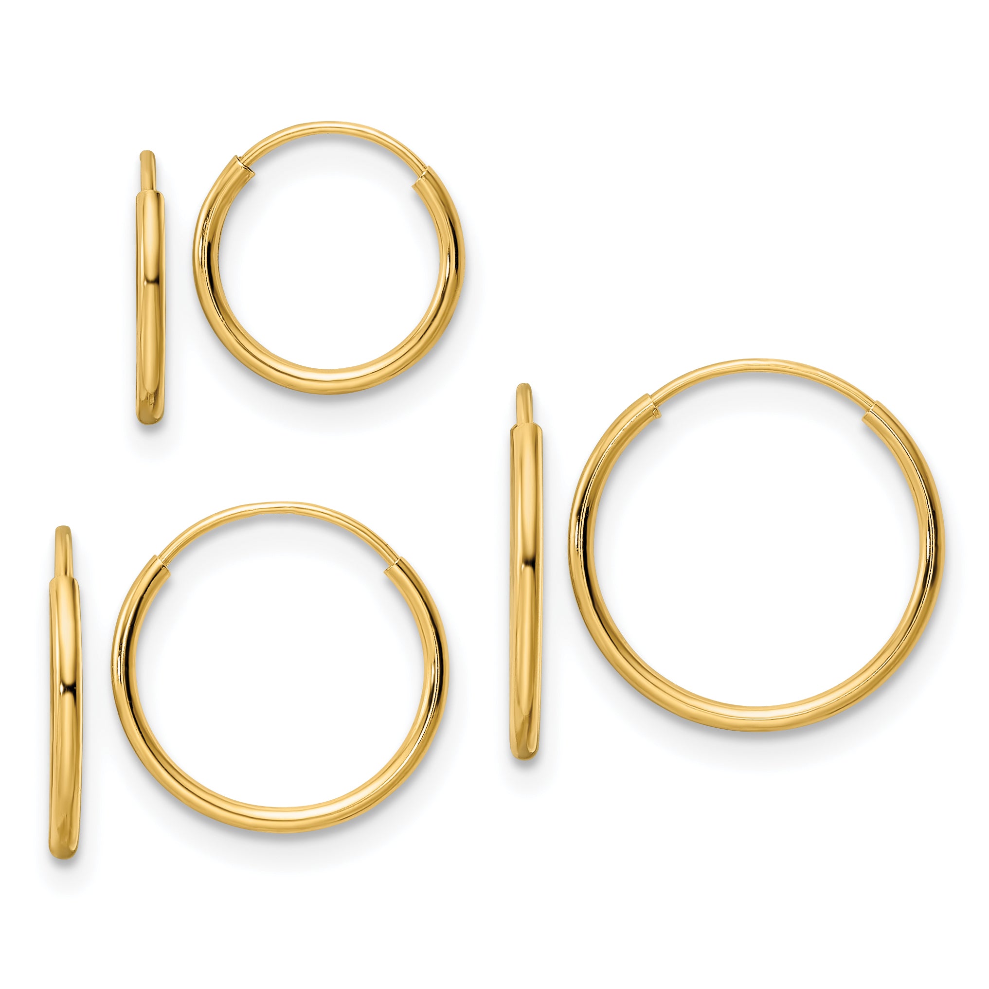14k Polished Endless Hoop 3 Piece Set Main image