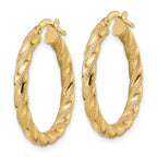 14K Polished Twisted Hoop Earrings