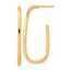 14K Polished J-Hoop Earrings