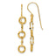 14K Three Circle Dangle Earrings