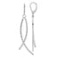14K White Gold Polished Diamond Cut Fancy Dangle Leverback Earrings