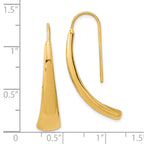 14k Polished Wire Hollow Earrings