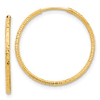14k D/C 1.50mm Endless Hoop Earrings
