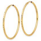 14k D/C 1.50mm Endless Hoop Earrings